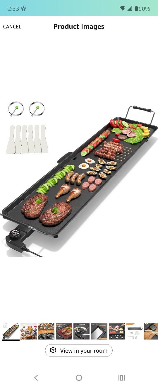 Electric Griddle Teppanyaki Grill 35"