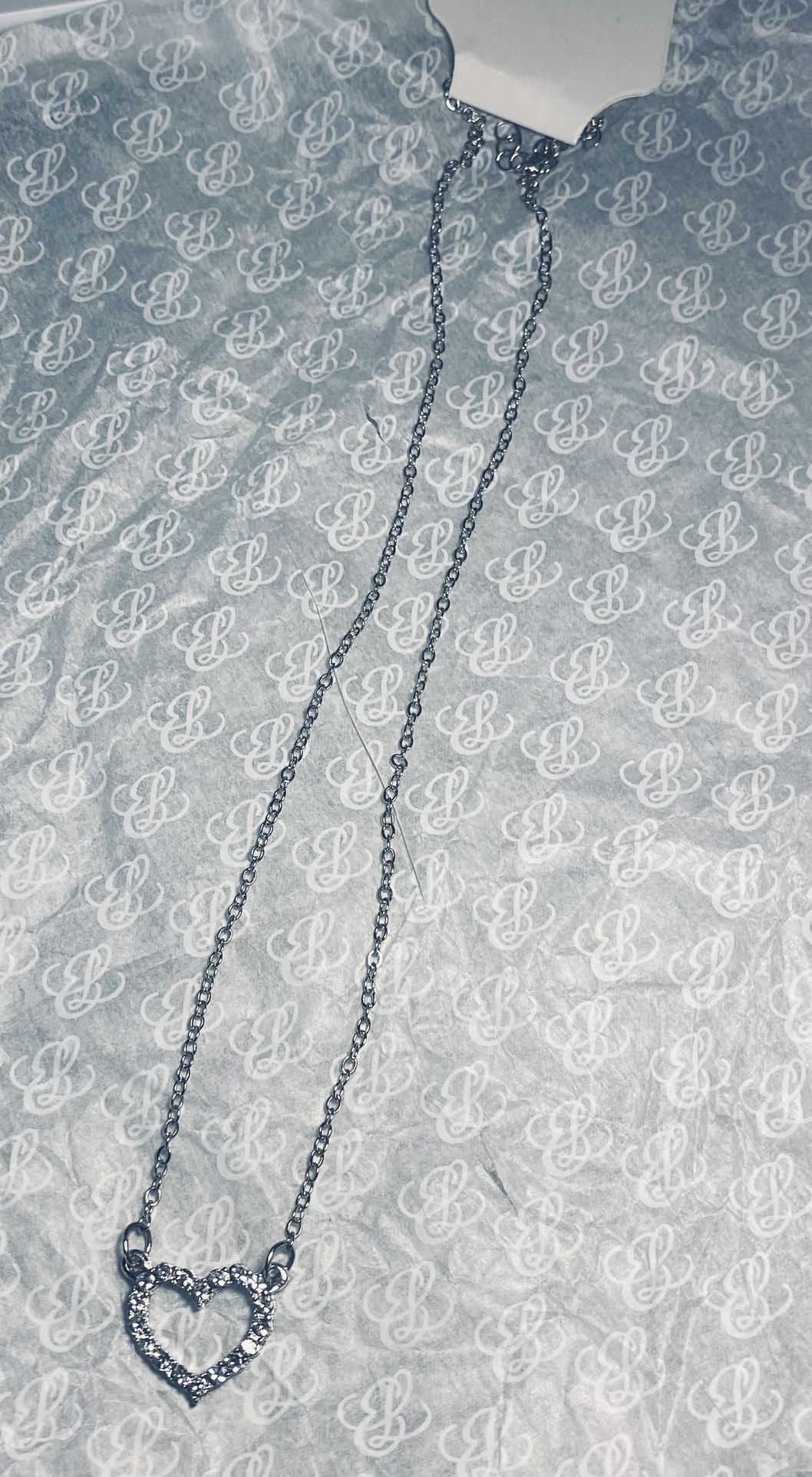 Heart Pendant Necklace Cubic Zirconia