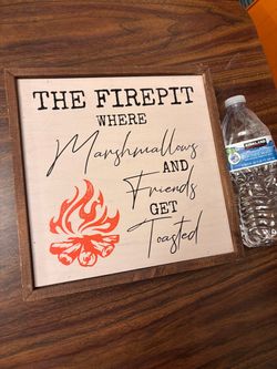 Framed art camp fire pit
