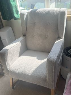 Grey rocking chair