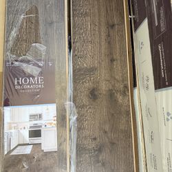 New In Box Waterproof Scratch Resistant Laminate Dark Wood Flooring 309 Sq Ft 