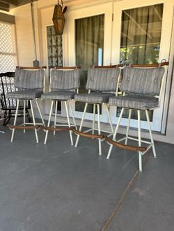 MCM Bar Stools w/Oak footrest
