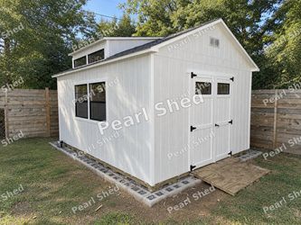 10x12 Custom Wood Shed – Double Doors, Windows & Shingle Roof | Built On-Site