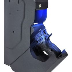 Safe Biometric Quick Access Handgun Safes for Pistols Bedside Fingerprint Pistol safe Nightstand Smart Gun Safety Wall Mount Desk Keypad Key