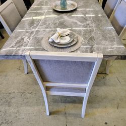 5 Piece Marble Dining Set