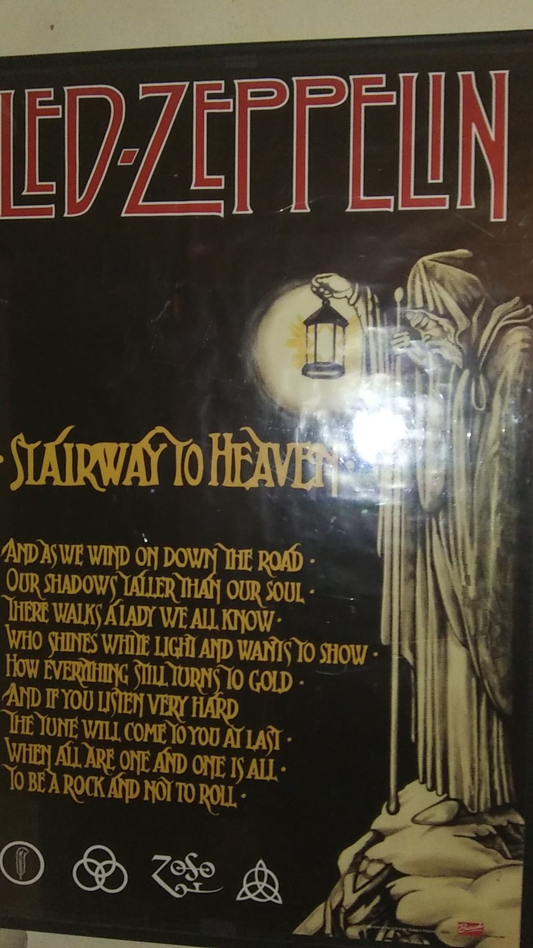 Led Zeppelin poster framed