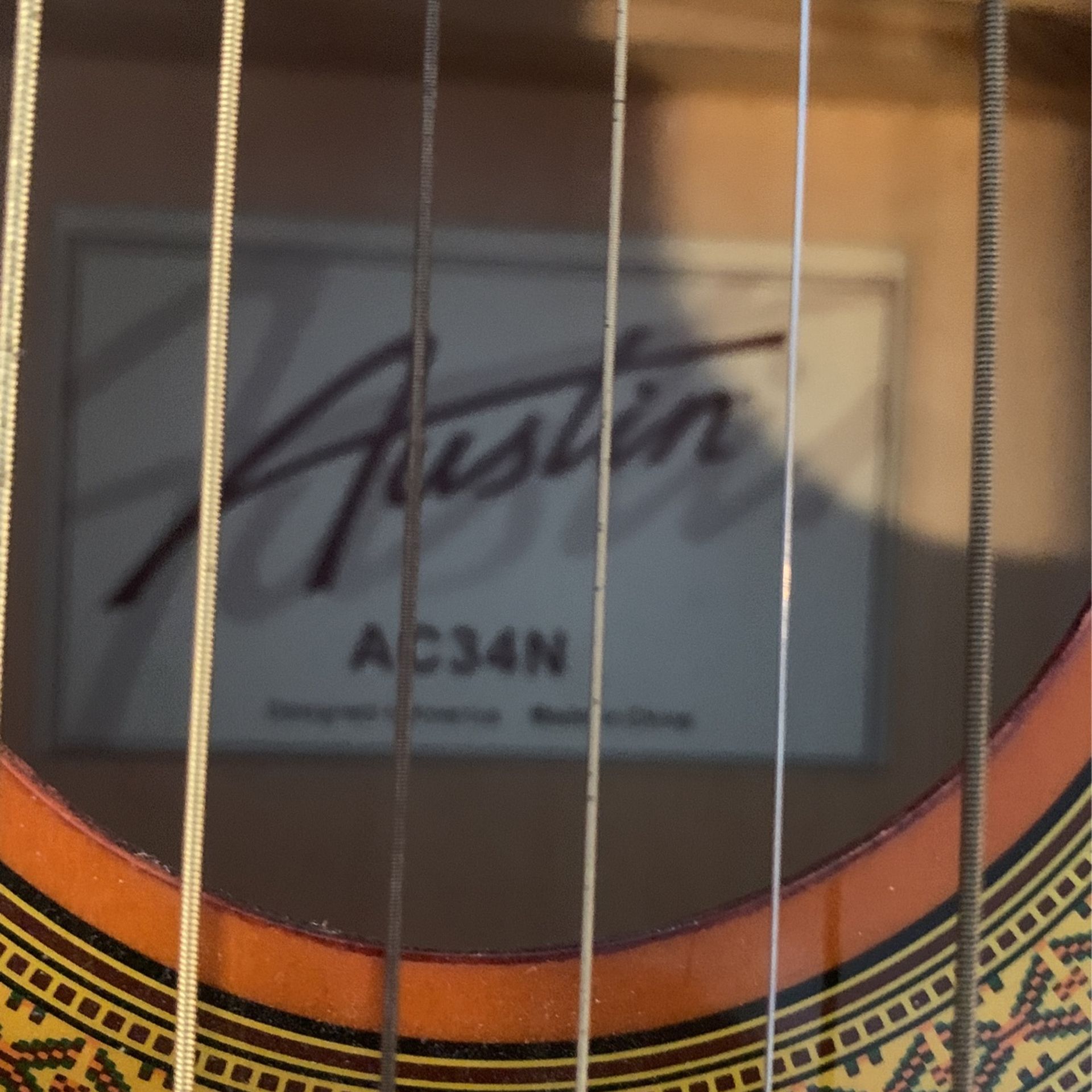 Austin AC34N Guitar With Fabric Case
