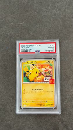 PSA 10 Pikachu McDonald's Japanese Promo Pokemon Card