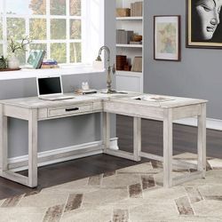 Brand New Antique White Corner Desk 