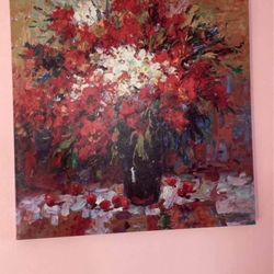 Large Floral Canvas Print