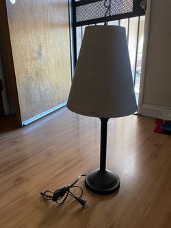 Table Lamp with White Shade