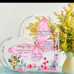 Bible Verses Glass Heart 