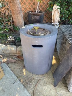 Round Outdoor Propane Fire Pit Table