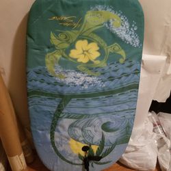 2 Boogie boards great for beach or pool 1 yellow 42x21, 1 blue 32x21