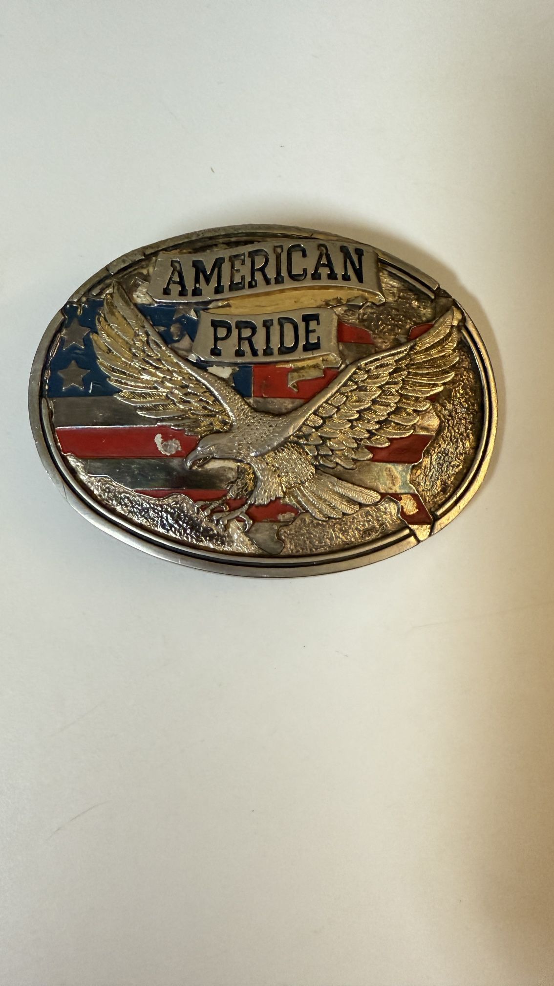 Vintage Montana silversmiths American Pride 3-d eagle belt buckle