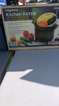 Presto kitchen kettle multi cooker/steamer 6 quart electric 06000 brand new in the box