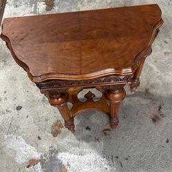 Antique Solid Wood Accent Table 