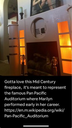 Mid-Century Streamline Moderne Electric Fireplace