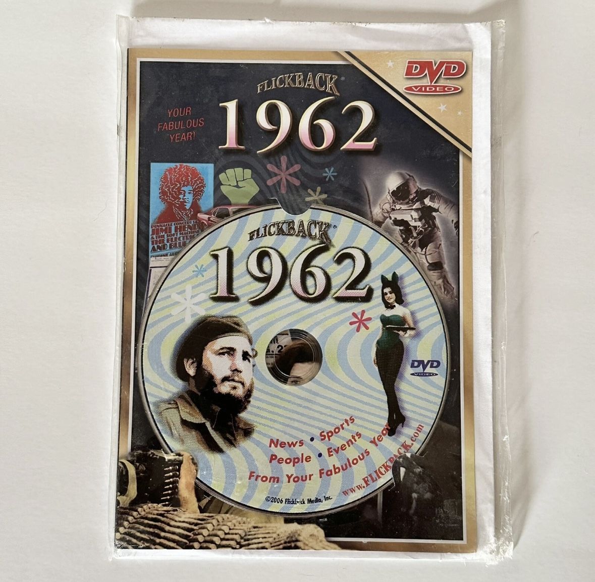 1962 Flickback DVD Greeting Card, Birthday, Anniversary, Reunion - NEW