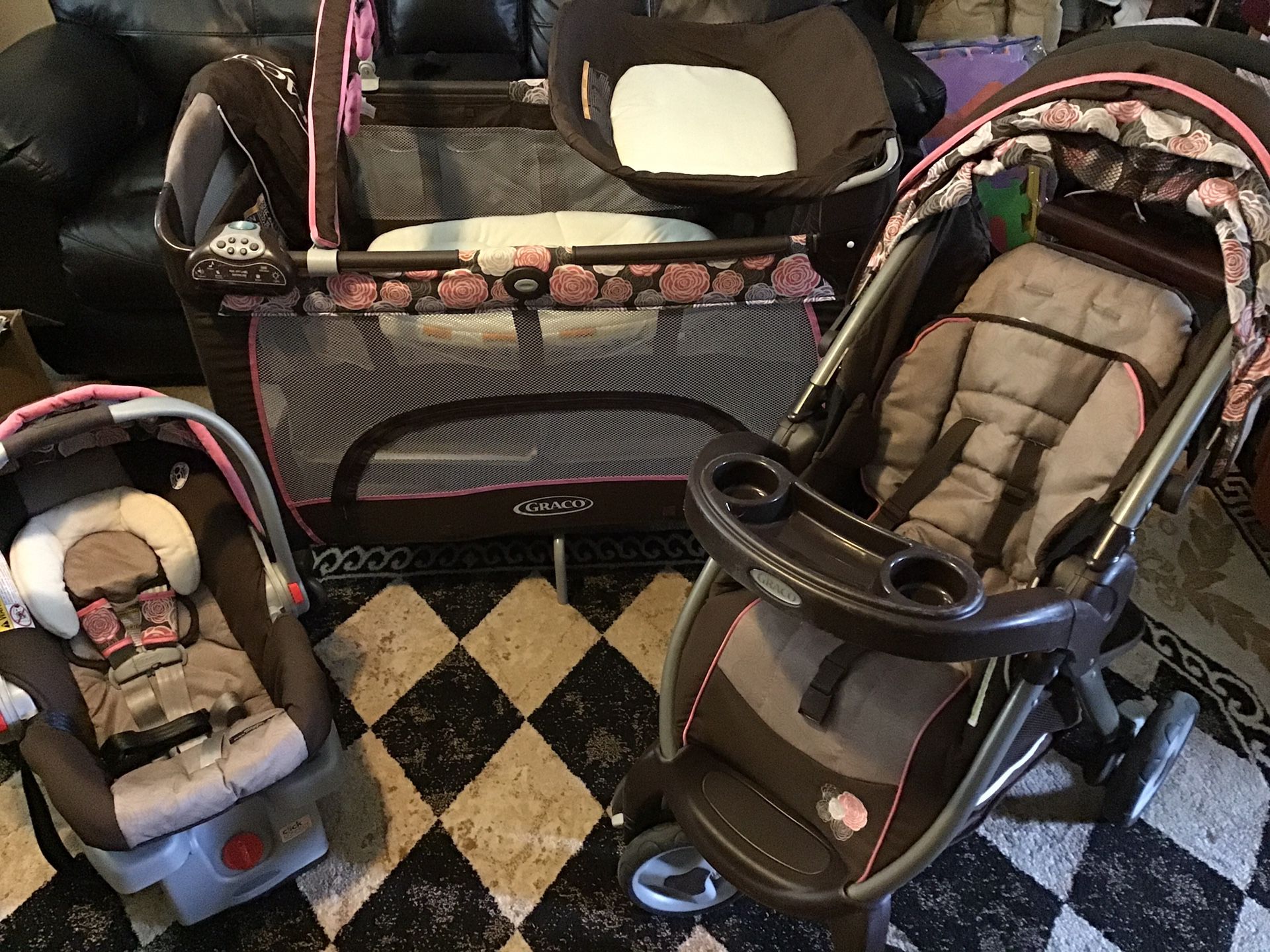 Deluxe pack n play stroller car seat combo