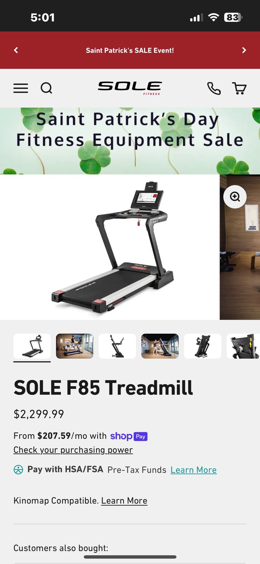 Sole F85 Treadmill 