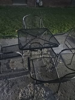 Wrought iron patio set