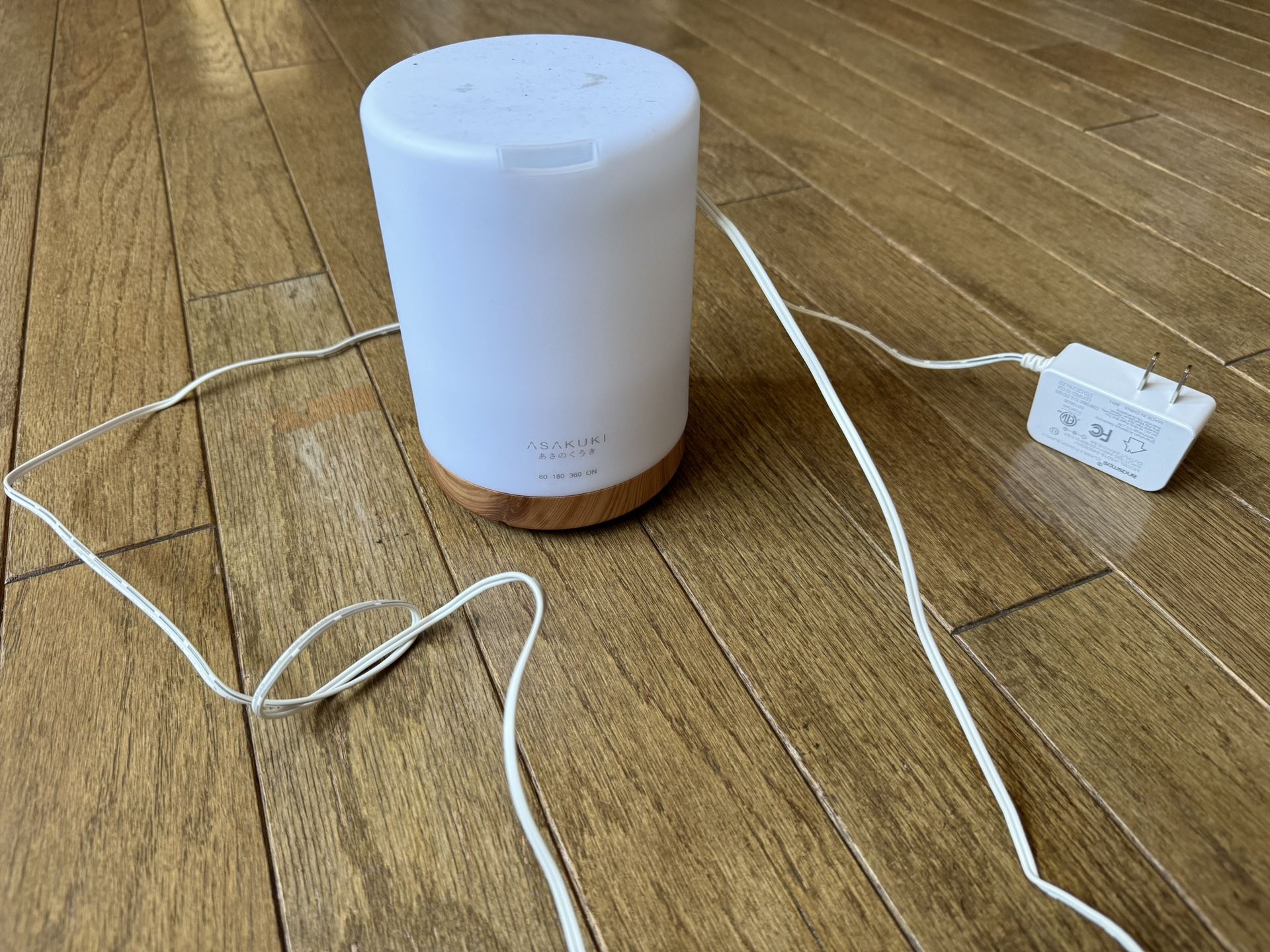  ASAKUKI 300mL Essential Oil Diffuser, Quiet 5-in-1 Wood