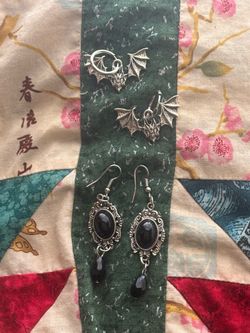 Gothic Alternative Silver Earrings