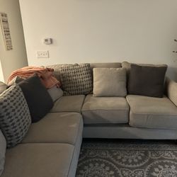 Beige Sectional Couch 
