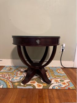 Bombay Furniture Company Glass Top side table
