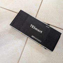 TESmart 4x1 HDMI KVM Switch – Model HKS0401B1U, 4K HDR + Power Supply