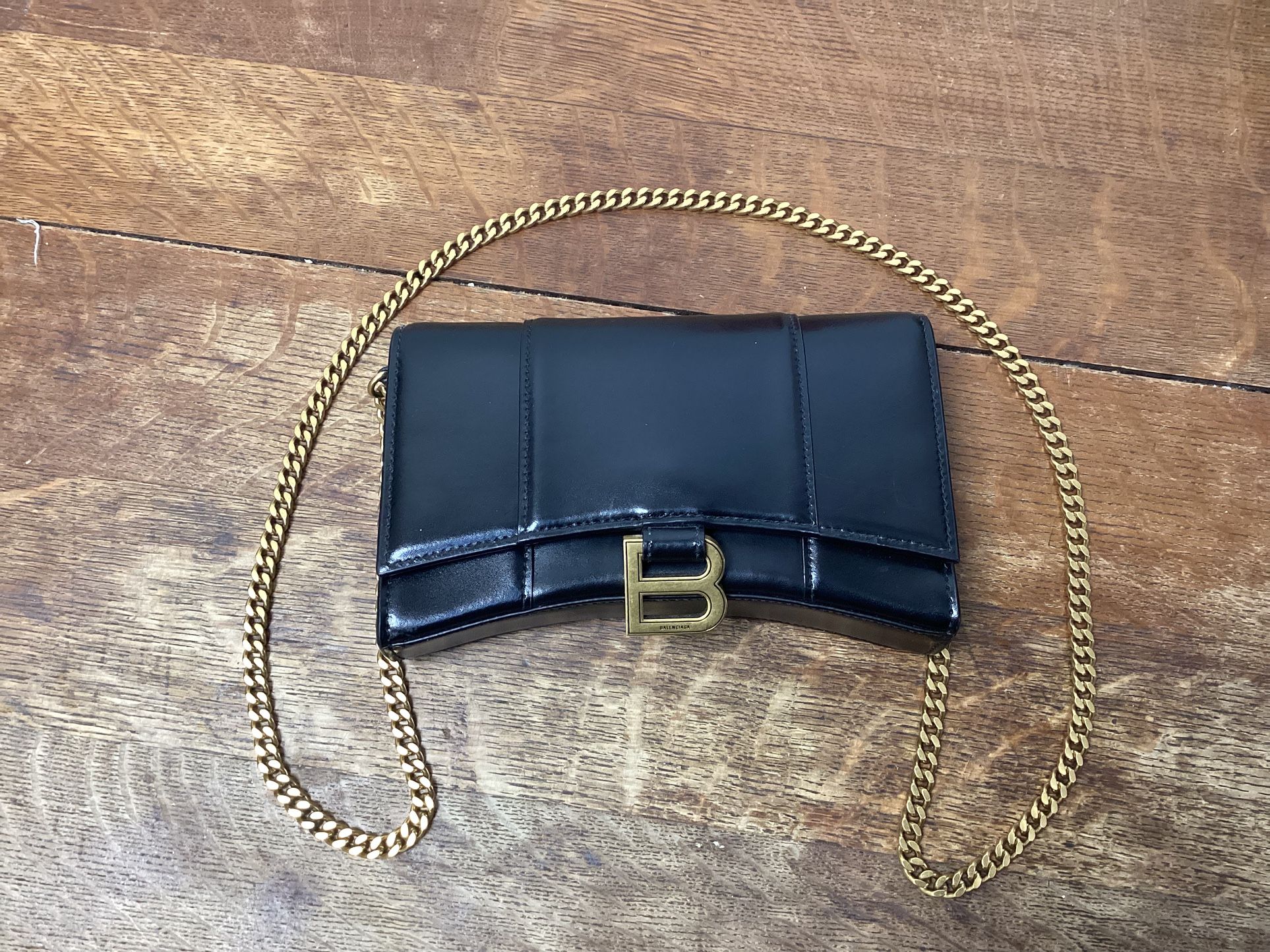 Balenciaga Hourglass Chain Wallet
