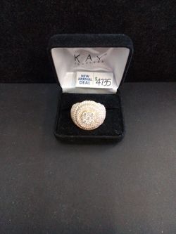 14k Gold Man's Cluster Ring