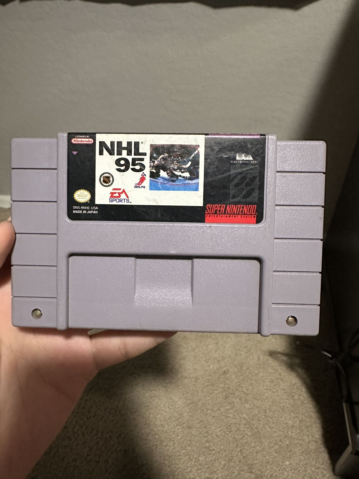 NHL 95 SNES Game Cartridge