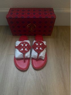Tory Burch Red Rhinestone Sandals size 7 & 8