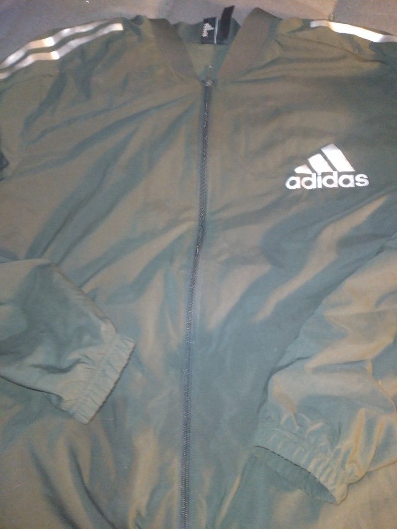 Mens Adidas Jacket Size Xl. Olive Green