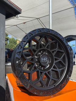 Set of 4 new rims HARDROCK size 17x9 offset 6x139 matte black gloss ring - PICKUP PRICE