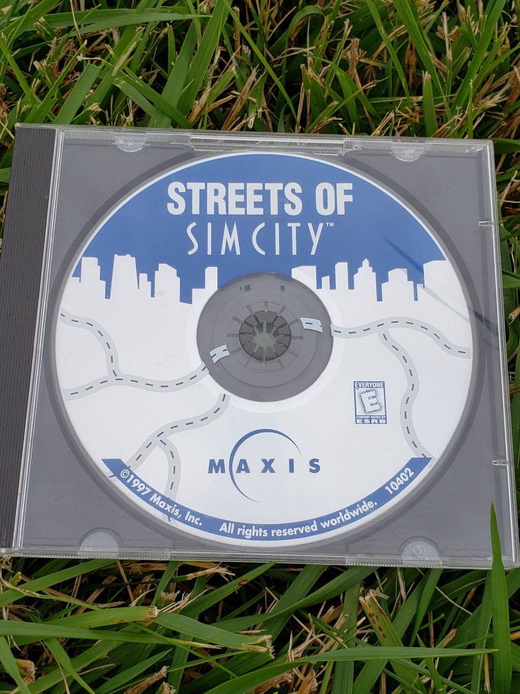Streets of Sim City PC CD Disc Vintage game Maxis 2001