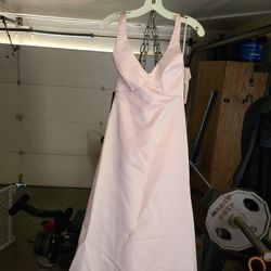 pink satin halter dress size 2