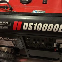 DuroStar DS10000E Gas Powered Portable Generator-10000 Watt Electric Start-Home Back Up & RV Ready, 50 State Approved, Red/Black