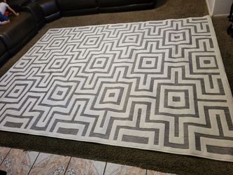 New Gray/ white large area rug.