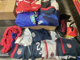 Soccer Gear - Arsenal, Germany, Brazil, USA, AC Milan, Nike Shin Guards, Training Cones
