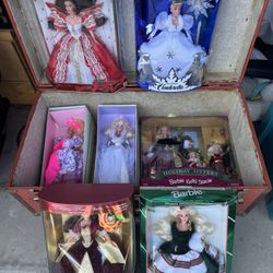 Box Of New Barbie Dolls