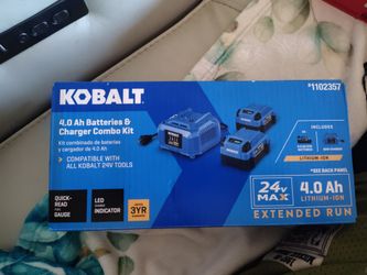 kobalt 24 vmax   2- 4.0ah batteries and charger extended run à