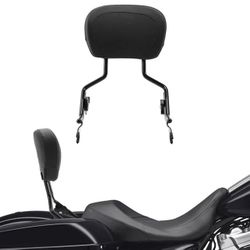 Black Detachable Tall Boy Sissy Bar Backrest for Harley® Touring '09-'25