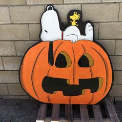 SNOOPY & WOODSTOCK - PEANUTS GREAT PUMPKIN HALLOWEEN LAWN ART 