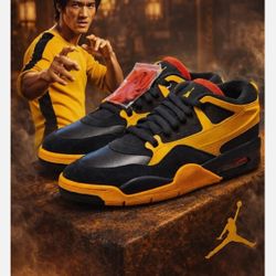 Nike Air Jordan 4 RM Bruce Lee Black FQ7939-007 Men's Size 13 New With Out Box