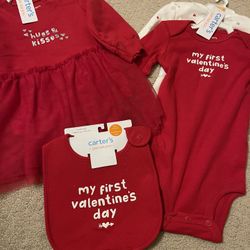 Infant Baby Girl’s Valentine’s Outfits (9 Months)