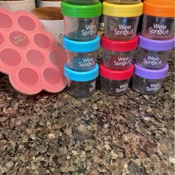 Wee Sprout Glass Baby Food Storage 