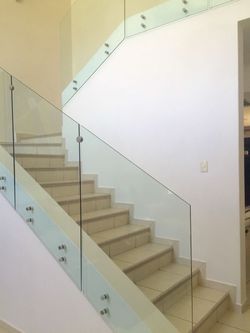 Glass stairs in all the measures